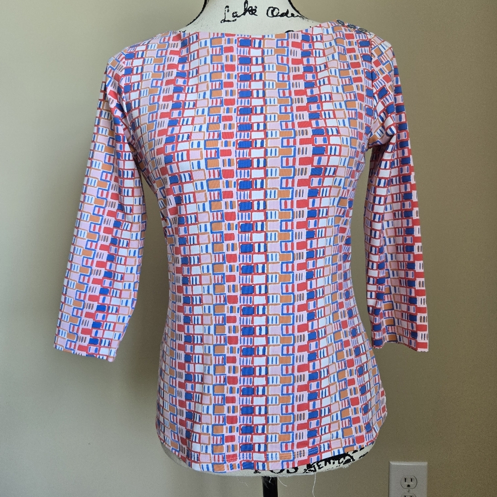 J.Mclaughlin Catalina Cloth Top Womens XS 3/4 Sleeve